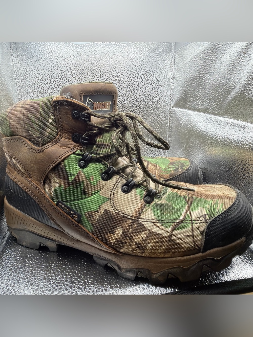Rocky Men's Camouflage Hunting Boots - Green/Brown/Black - Picture 2 of 15
